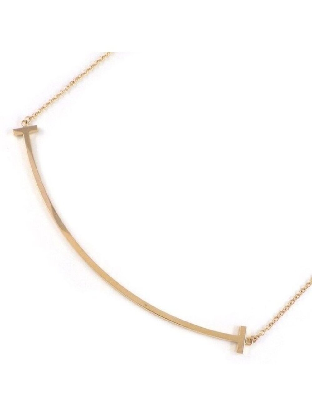 Tiffany & Co Necklace T Smile Large 18K Pink Gold